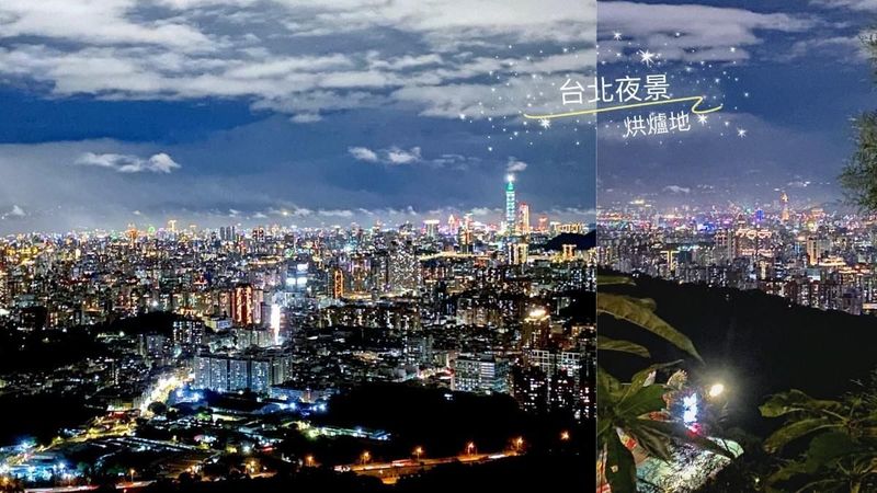 整棟101盡收眼底 中和浪漫景點推薦 烘爐地夜景 情侶約會勝地 輕鬆飽覽雙北無敵夜景 附烘爐地交通 打卡板 Popdaily 波波黛莉