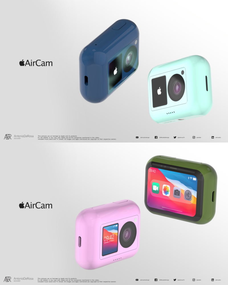 蘋果新品第N彈！蘋果「AirCam」多功能隨身相機 療癒機身、絕美配色...