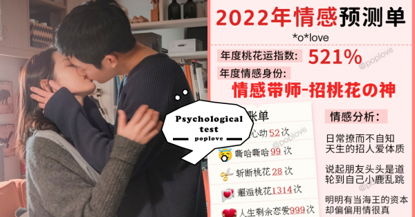 今年能順利脫單嗎？來測「2022情感預測單」心理測驗，看看你的年度桃花指數有多少！