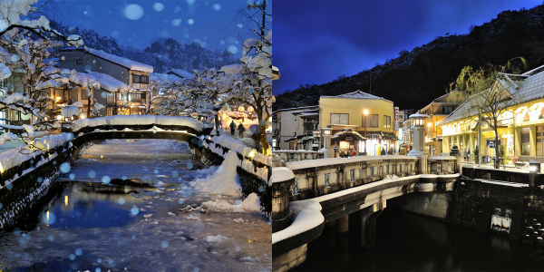 來一趟浪漫的追雪之旅吧！兵庫縣「城崎溫泉」冬季雪景，從北玩到南體驗冷暖包辦的雙饗宴！