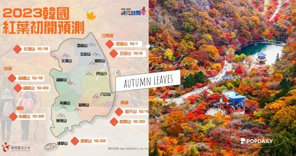 2023紅葉預測出爐！韓國「四大賞楓勝地」，漫步《鬼怪》、《智異山》絕美取景地！