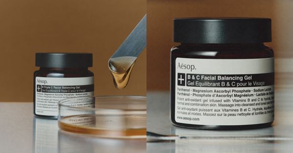 如何讓肌膚呈現自然而澎潤透亮的白，Aesop「B3C肌膚調理凝露」帶給肌膚透明乾淨的光澤感